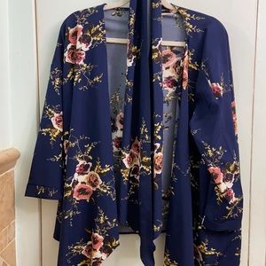 Floral wrap blouse